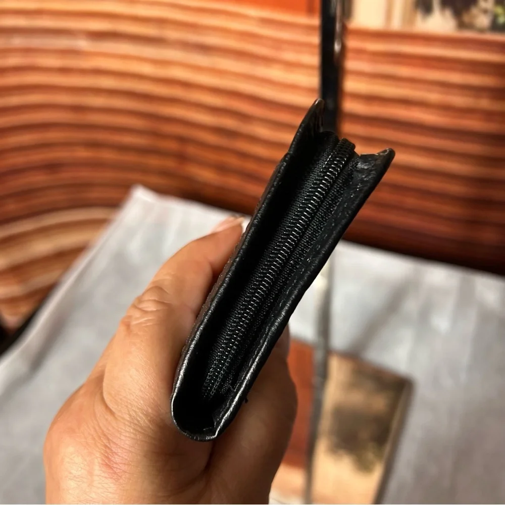 NWOT RFID Black Card Holder Wallet, 20 slots plus ID window